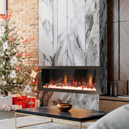 Litedeer Homes® Latitude II 68-in Smart Wall Mount Electric Fireplace