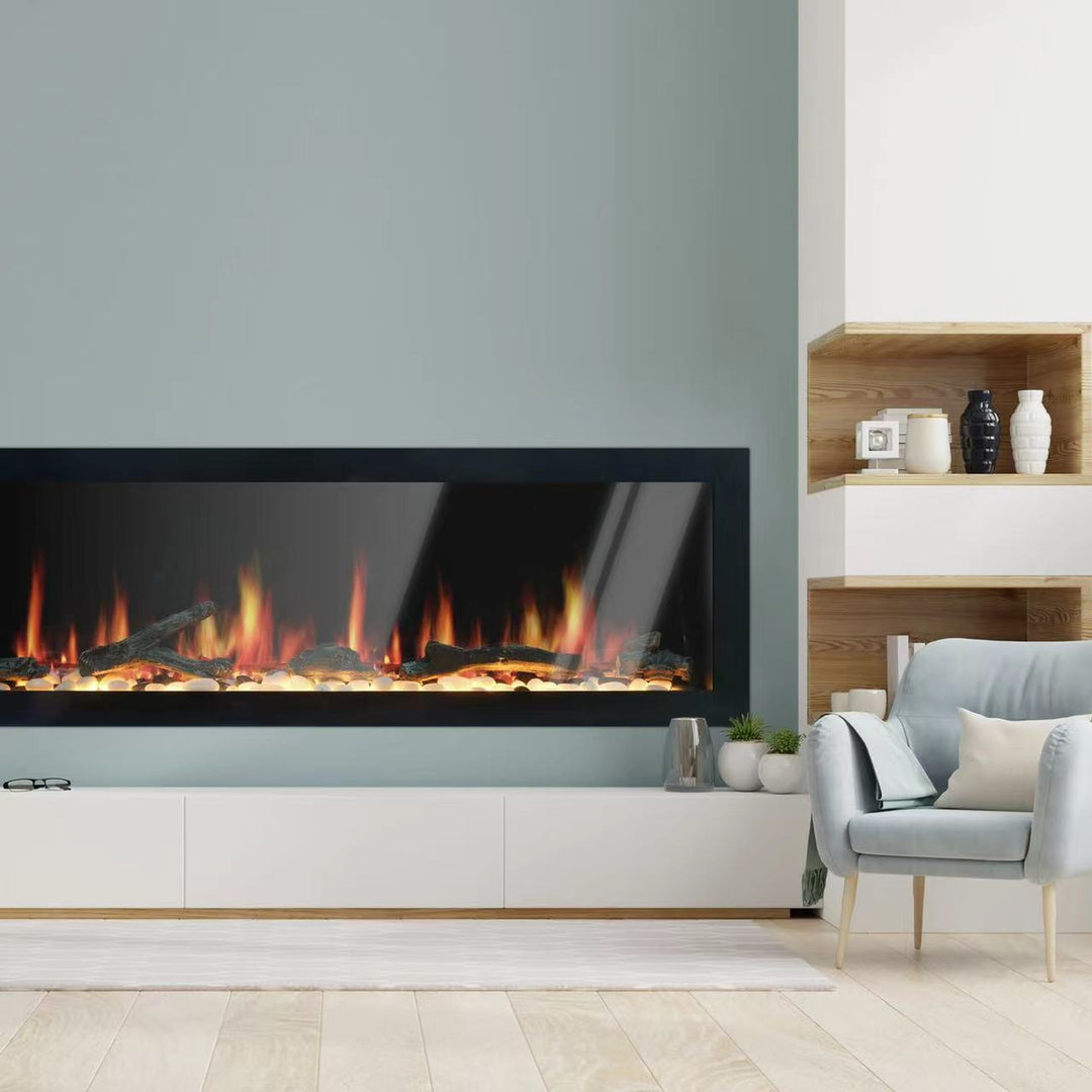Litedeer Homes® Latitude II 68-in Smart Wall Mount Electric Fireplace